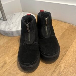 UGG platform zip up boots